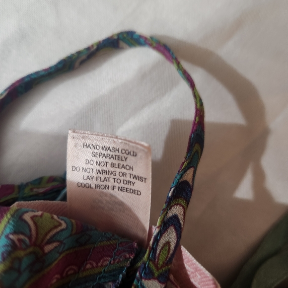 Pink Label Victoria's Secret Teal Paisley Chemise Slip Lingerie Dress Sm - Picture 4 of 15